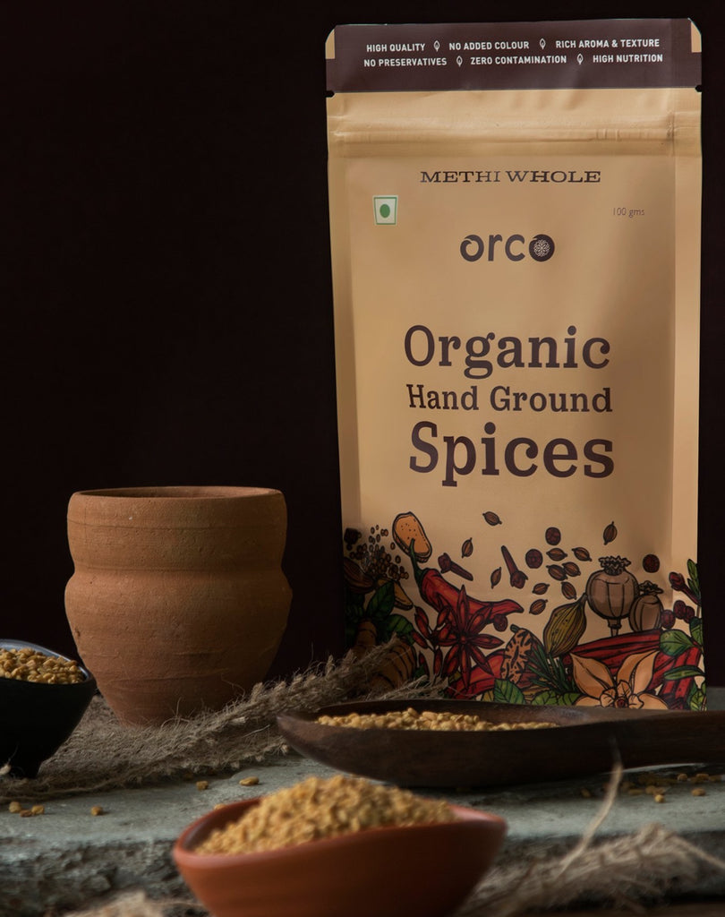 Organic Methi Seeds - orcospices